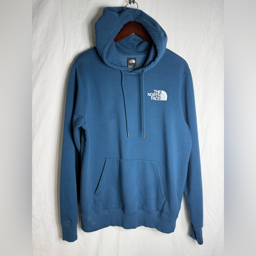 The North Face Teal Blue Hoodie with White Logo